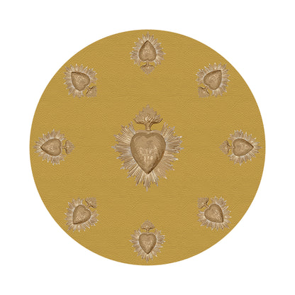 Ex Vote Gold 16&quot; Round Pebble Placemats, Set of 4 - nicolettemayer.com
