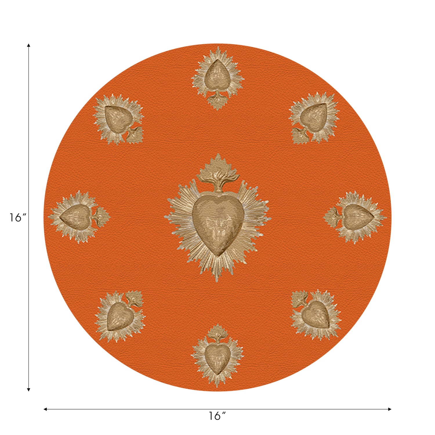 Ensemble de 4 sets de table ronds Ex Vote Orange 16&quot; Pebble