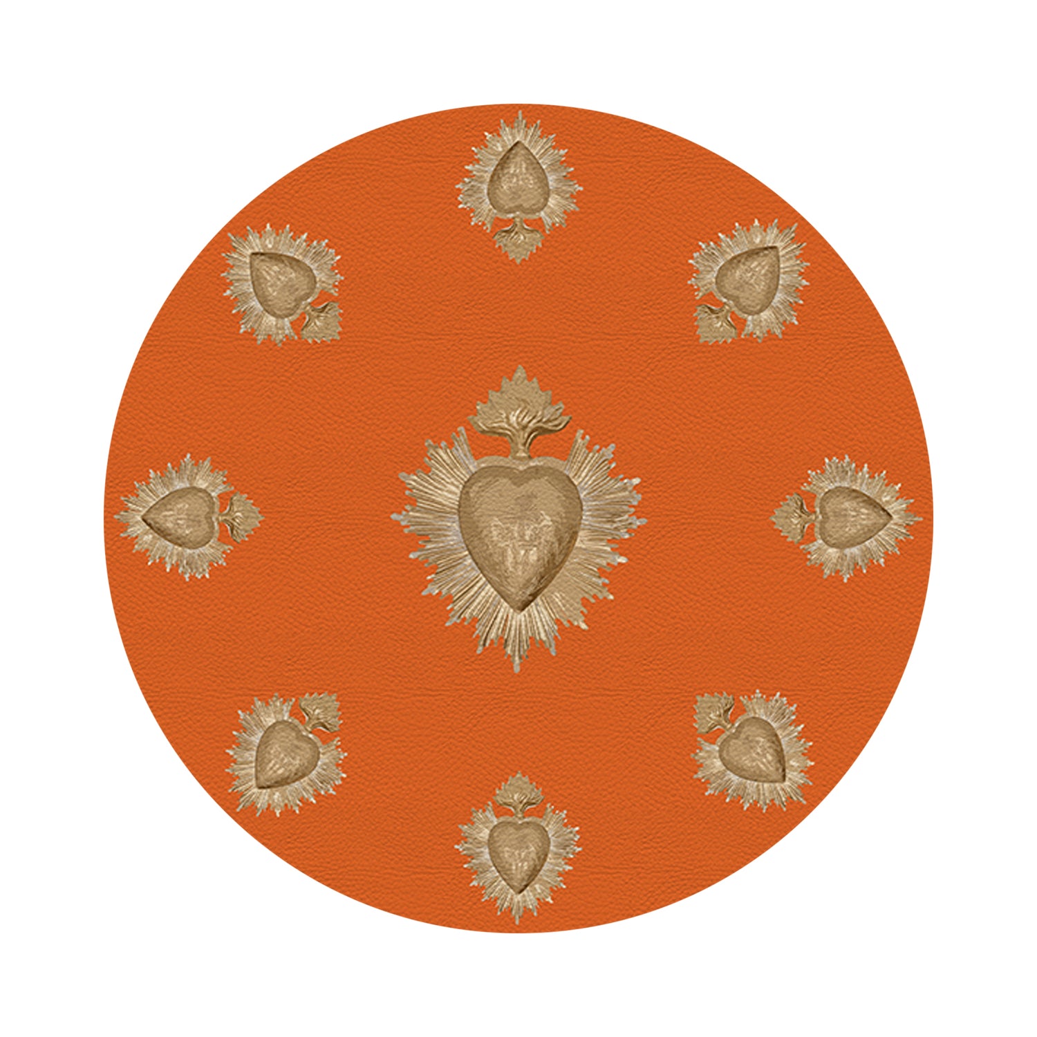 Ex Vote Orange 16&quot; Round Pebble Placemats, Set of 4 - nicolettemayer.com
