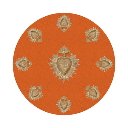 Ex Vote Orange 16&quot; Round Pebble Placemats, Set of 4 - nicolettemayer.com
