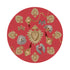 Ex Vote Sacred Hearts Crimson 16" Round Pebble Placemats, Set of 4 - nicolettemayer.com
