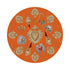 Ex Vote Sacred Hearts Orange 16" Round Pebble Placemats, Set of 4 - nicolettemayer.com
