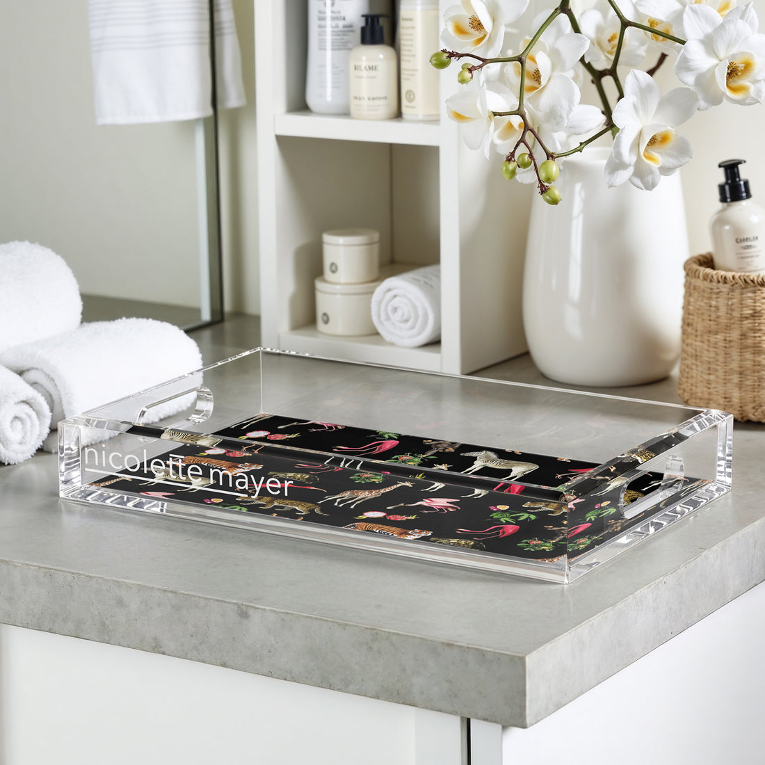 Exotix Black 12.5X7.75 Acrylic Tray - nicolettemayer.com
