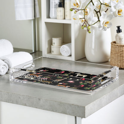 Exotix Black 12.5X7.75 Acrylic Tray - nicolettemayer.com
