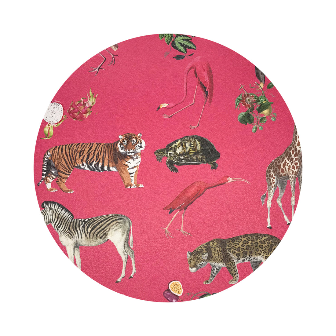 Exotix Cherry 16&quot; Round Pebble Placemat, Set Of 4 - nicolettemayer.com