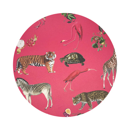 Exotix Cherry 16&quot; Round Pebble Placemats, Set of 4 - nicolettemayer.com
