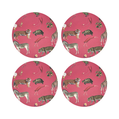 Exotix Cherry 16&quot; Round Pebble Placemat, Set Of 4 - nicolettemayer.com