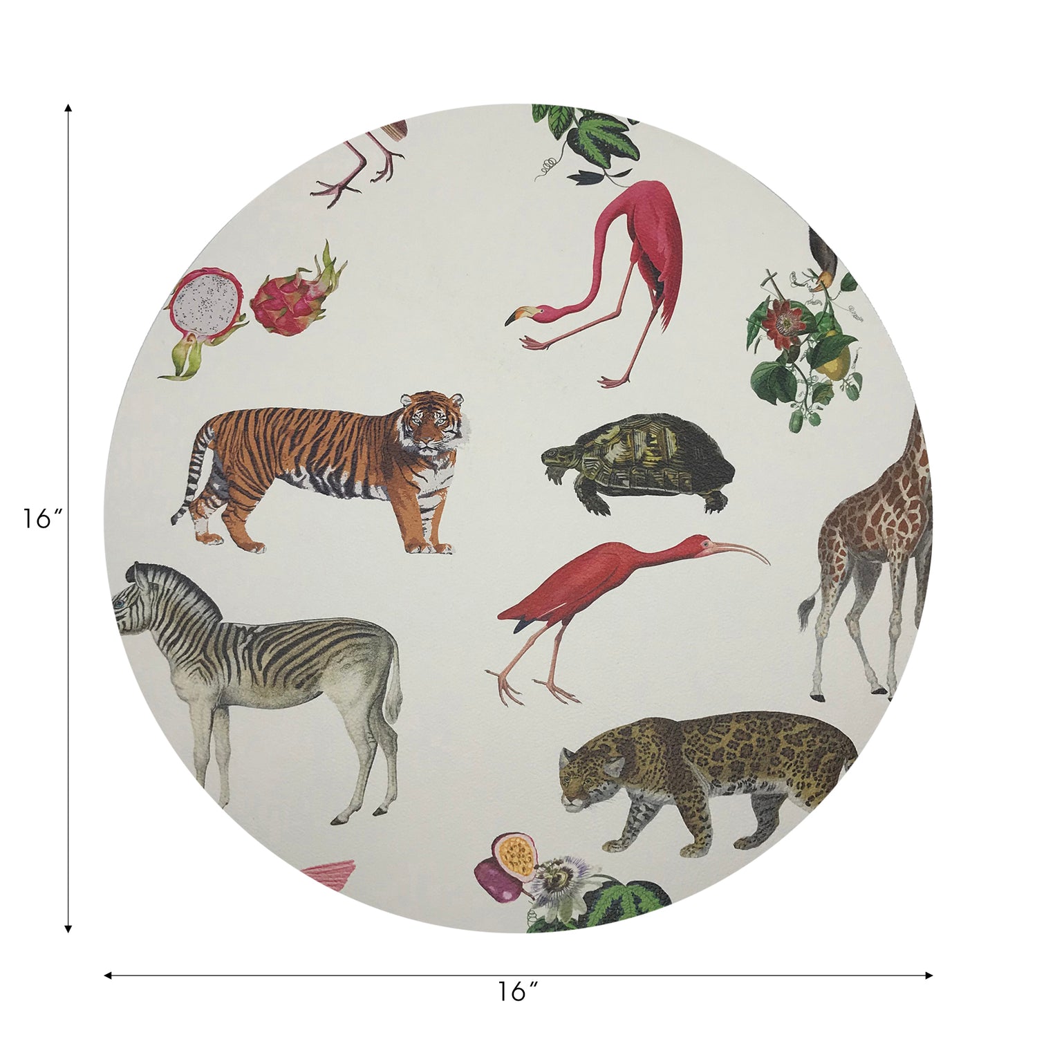 Set de table rond Exotix Natural 16&quot; (40 cm), lot de 4