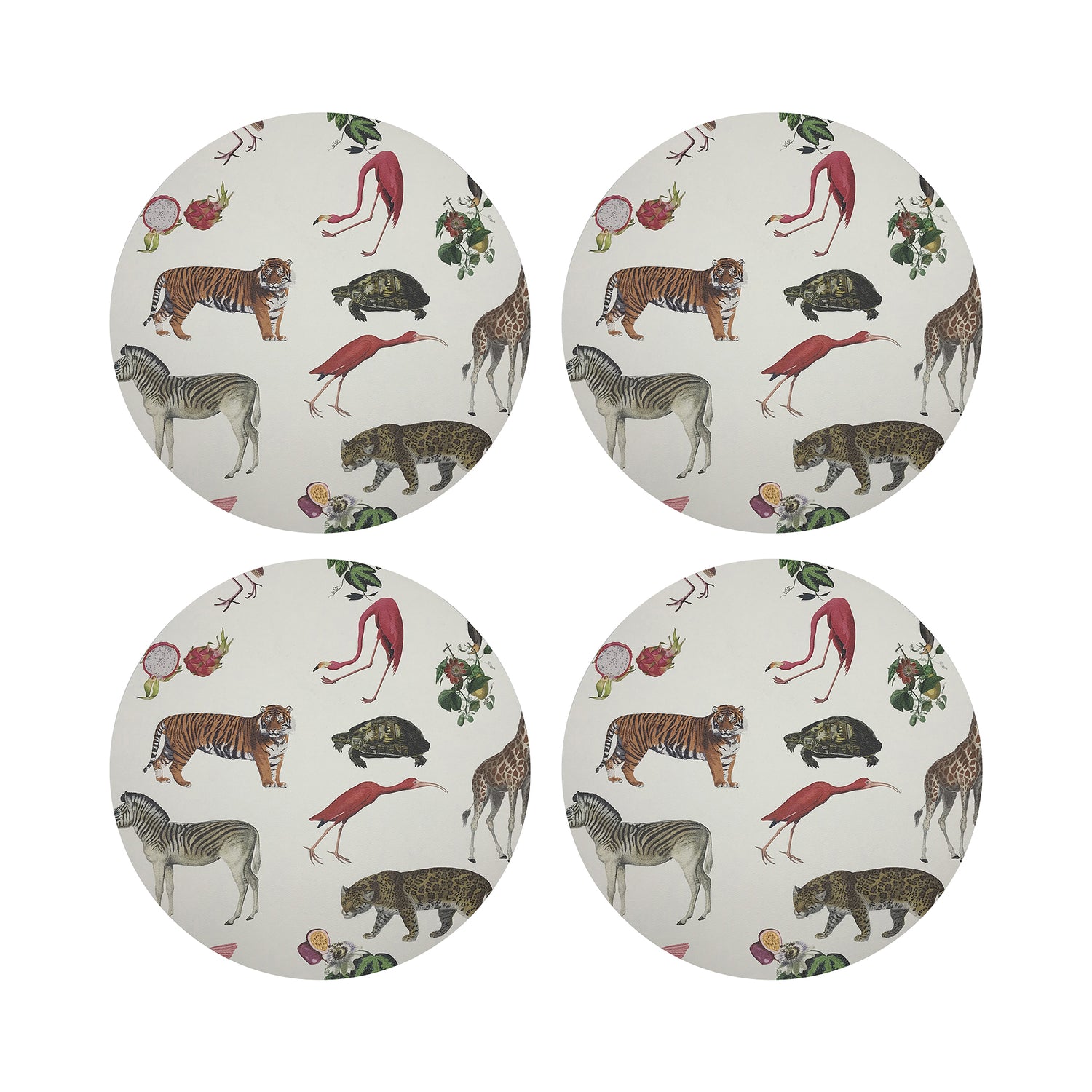 Exotix Natural 16&quot; Round Pebble Placemat, Set Of 4 - nicolettemayer.com