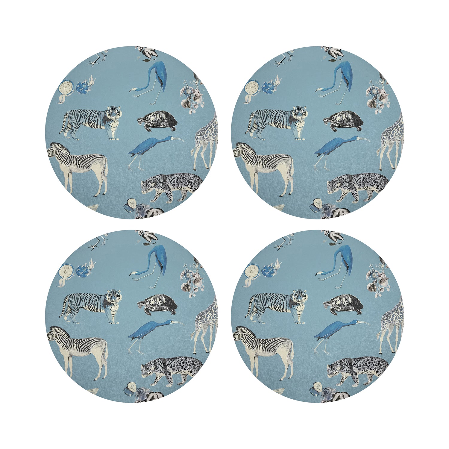 Exotix Stamford 16&quot; Round Pebble Placemats, Set of 4 - nicolettemayer.com
