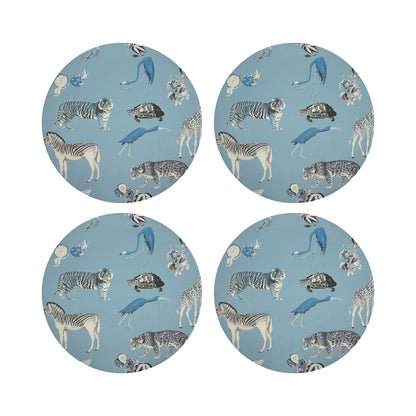 Exotix Stamford 16&quot; Round Pebble Placemats, Set of 4 - nicolettemayer.com
