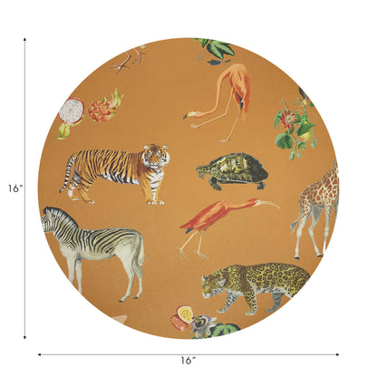 Exotix Flamingo runde Kieselstein-Tischsets, 40,6 cm