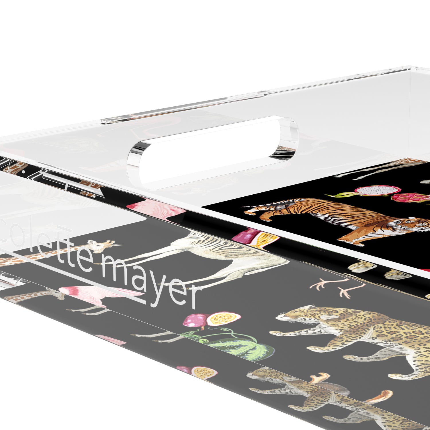 Exotix Black 17X10.5 Acrylic Tray - nicolettemayer.com
