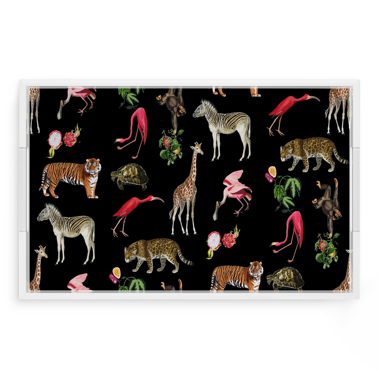 Exotix Black 22.5X14.5 Acrylic Tray - nicolettemayer.com
