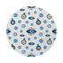 Eye On White Blue 16" Round Pebble Placemats, Set of 4 - nicolettemayer.com