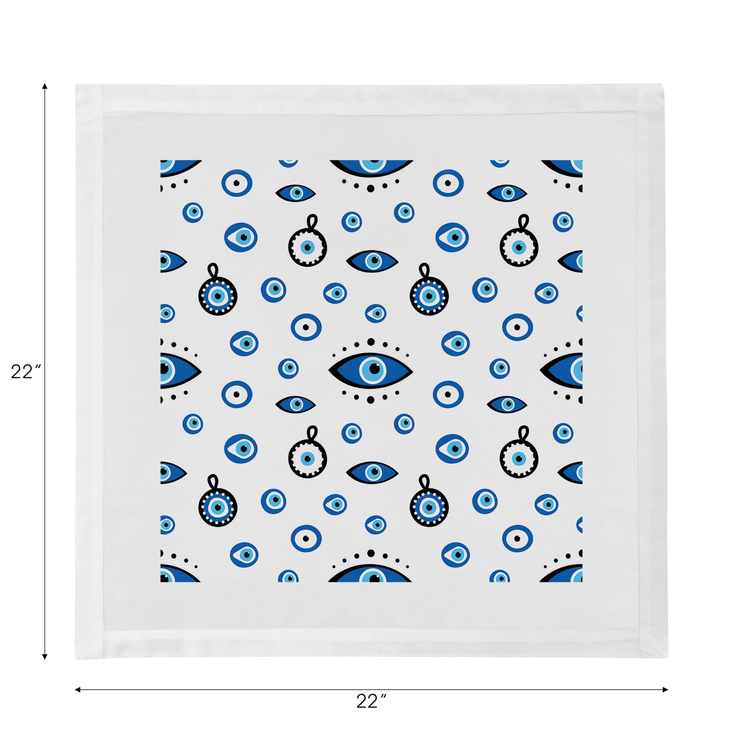 Eye On You White Cotton Sateen Dinner Napkins - nicolettemayer.com
