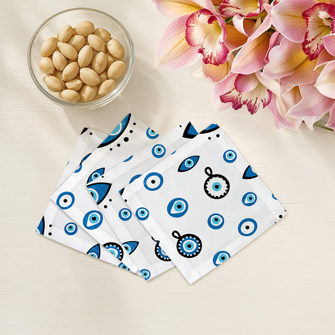 Eye On You Cotton Sateen Cocktail Napkins - nicolettemayer.com