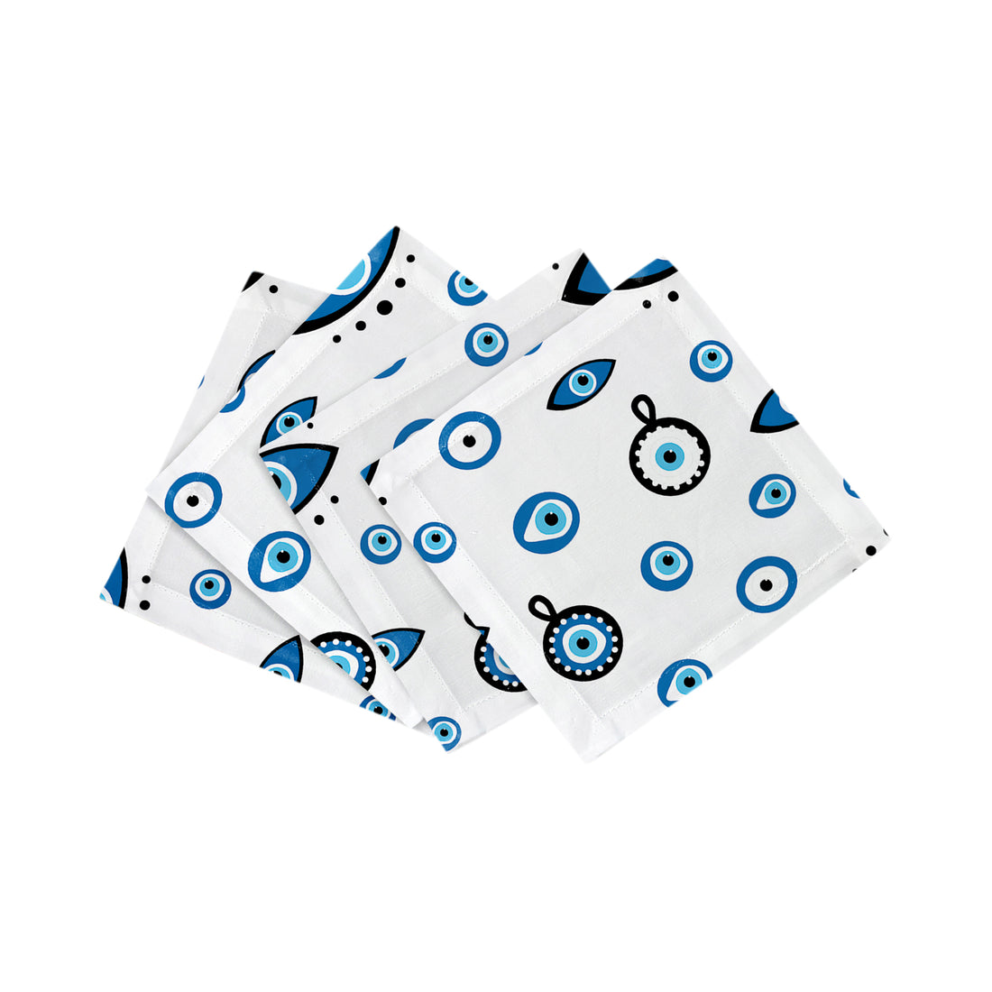 Eye On You Cotton Sateen Cocktail Napkins - nicolettemayer.com