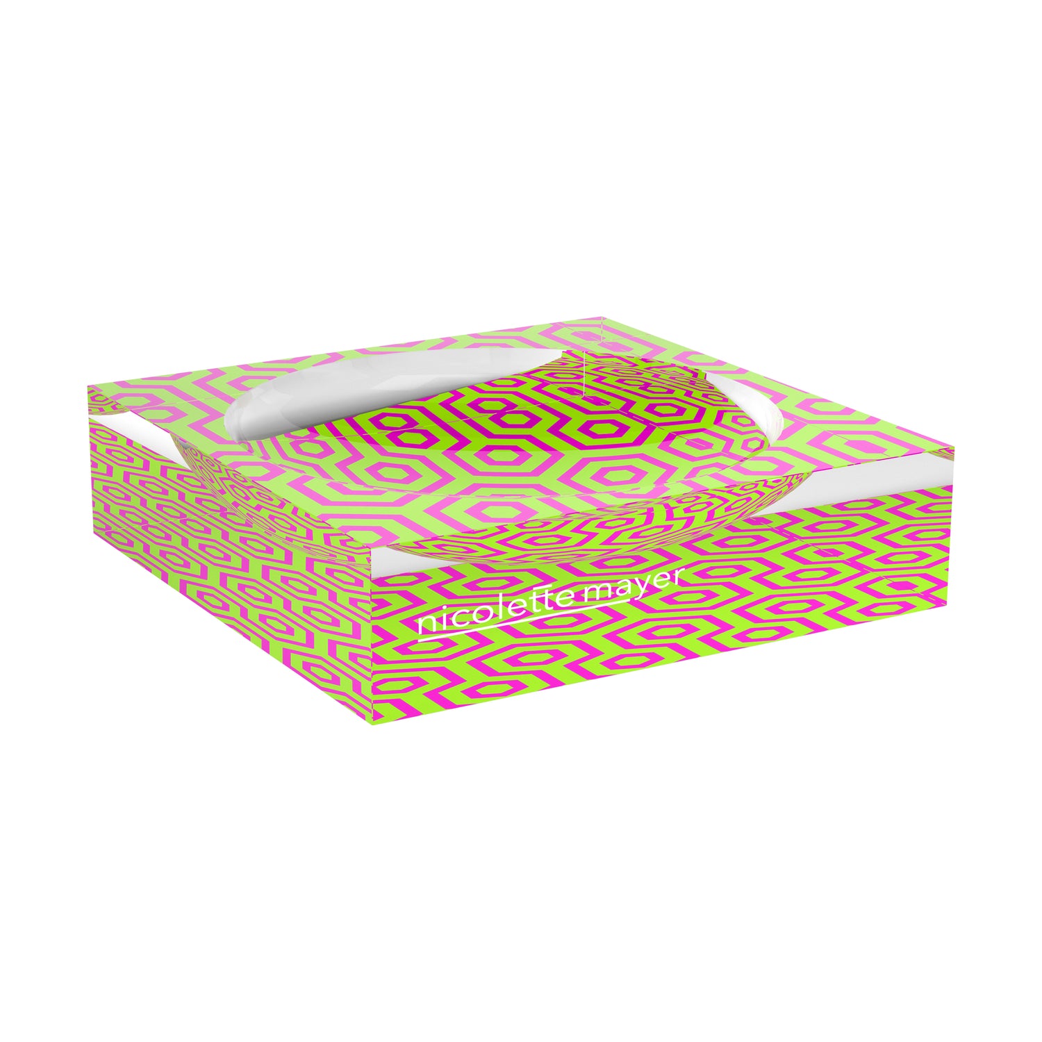 Eyepop Lime Fuschia Acrylic Candy Catchall Dish