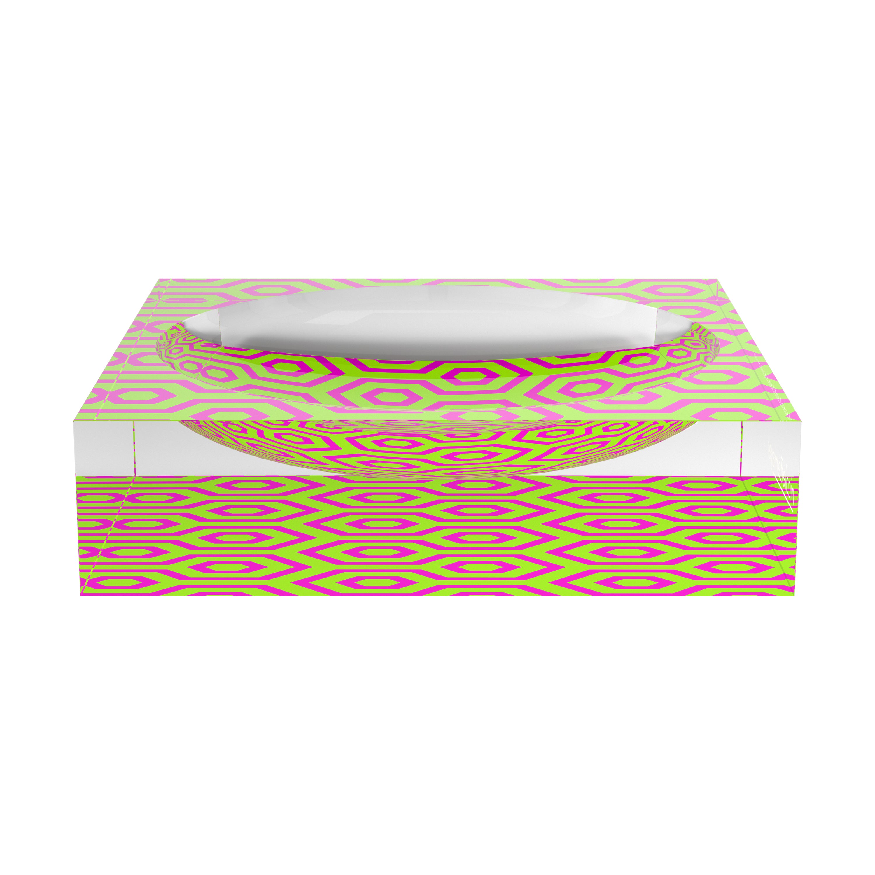 Eyepop Lime Fuschia Acrylic Candy Catchall Dish