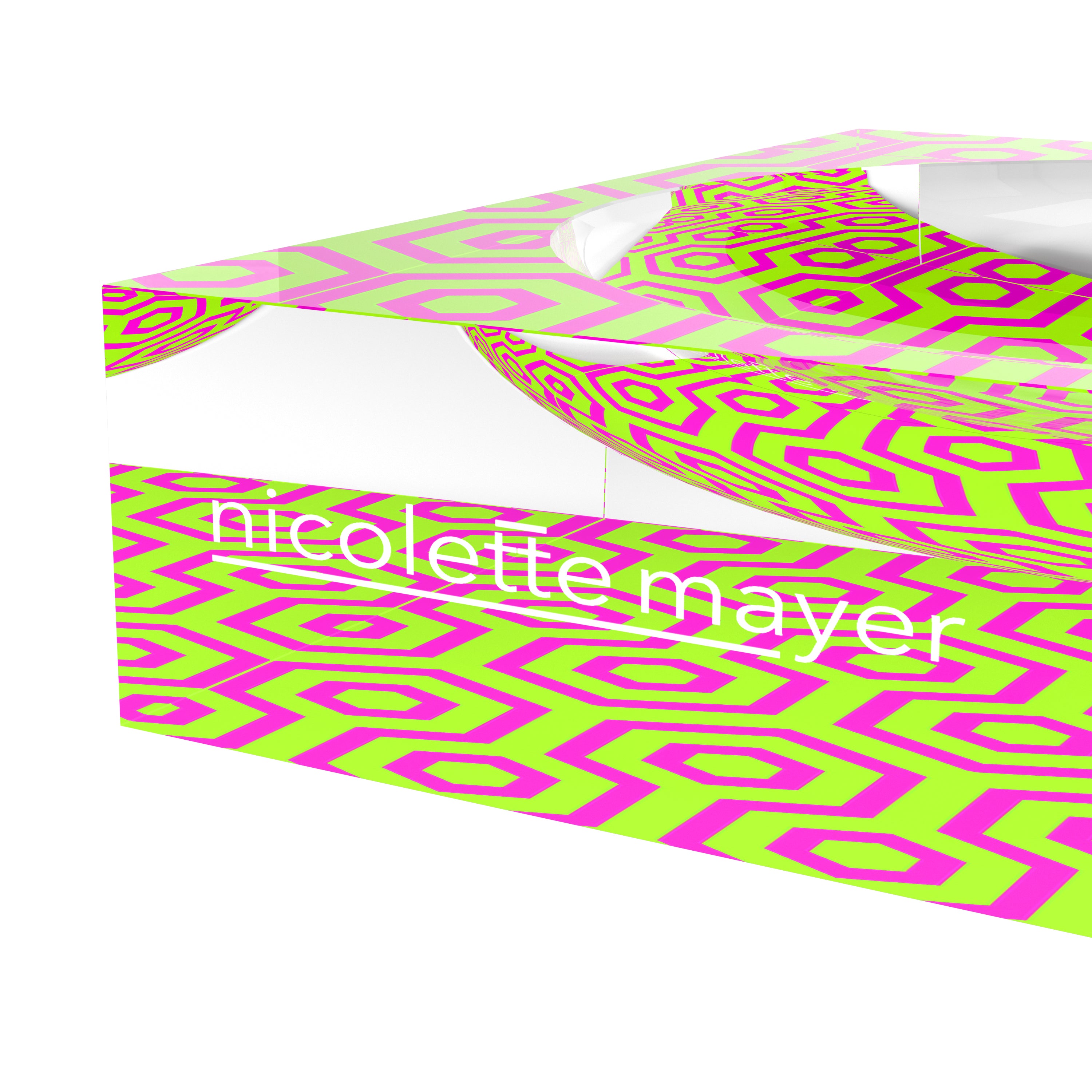 Eyepop Lime Fuschia Acrylic Candy Catchall Dish