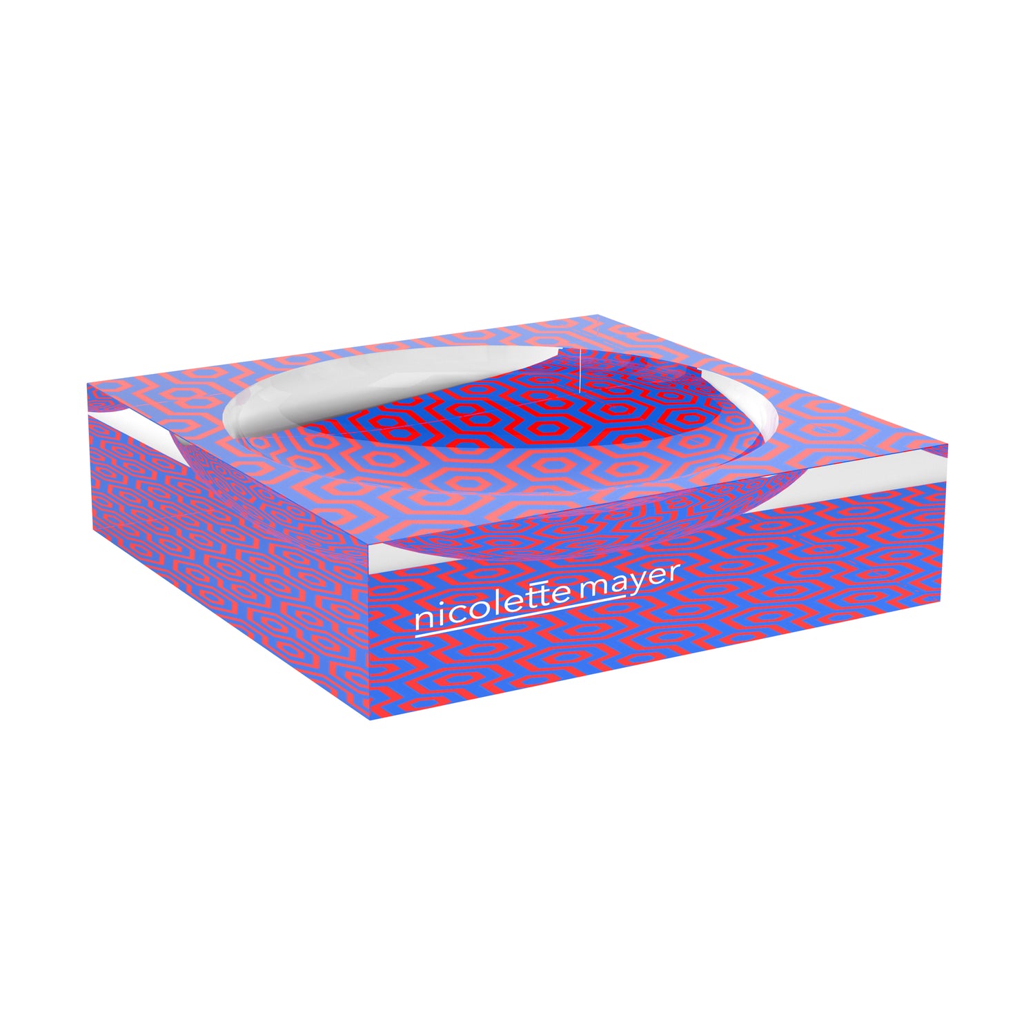 Eyepop Hydrangea And Tomato Acrylic Candy Catchall Dish