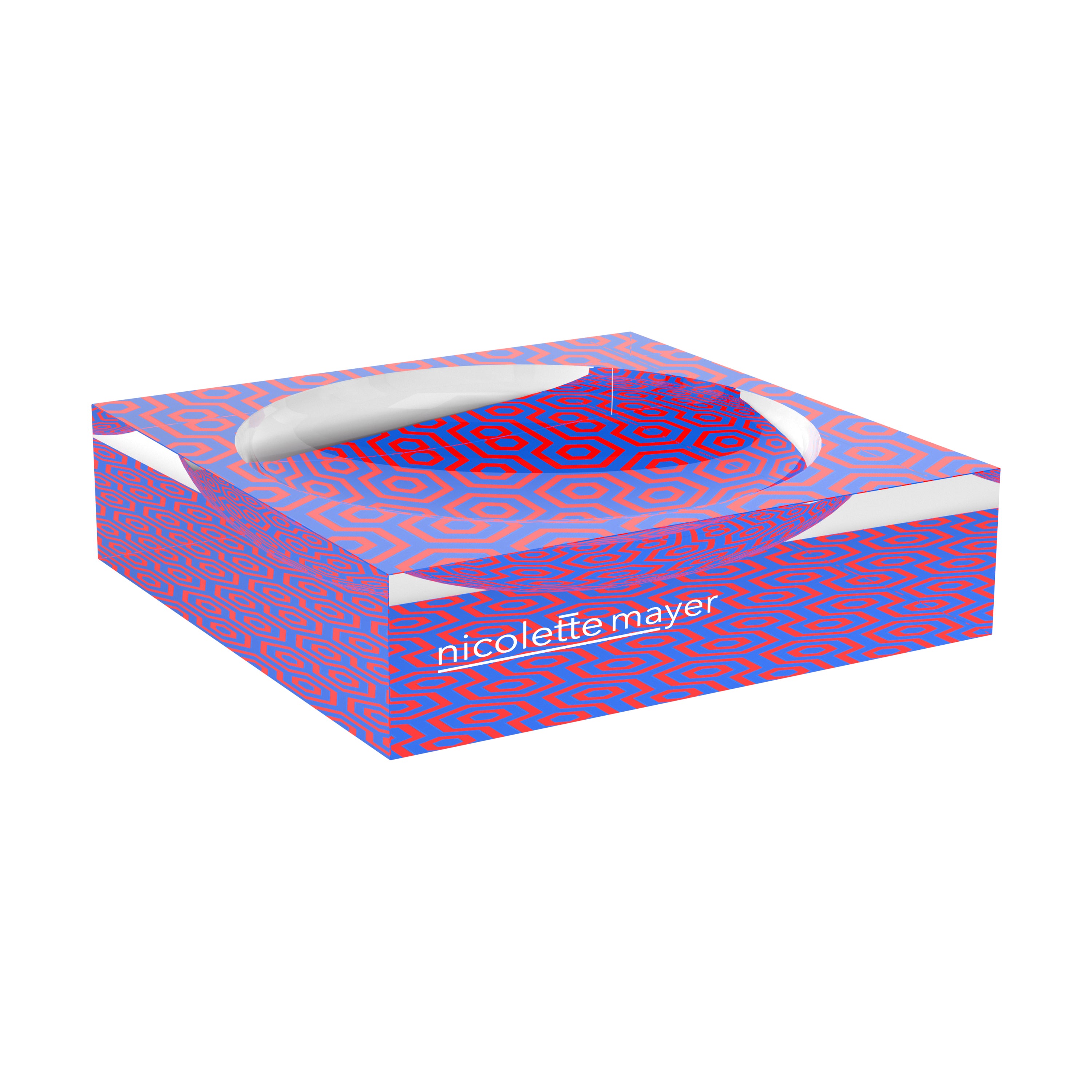 Eyepop Hydrangea And Tomato Acrylic Candy Catchall Dish