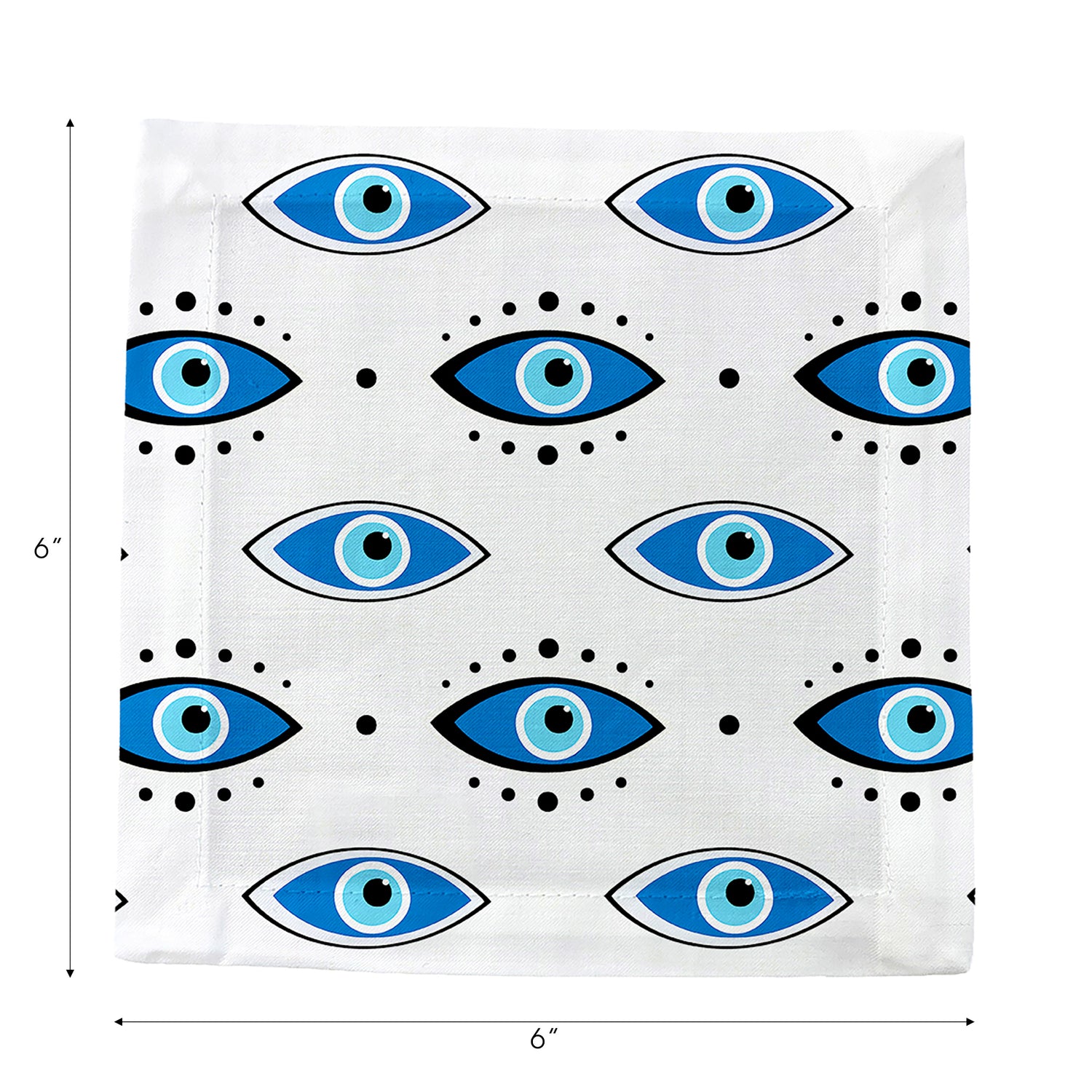 Eyes Blue Cotton Sateen Cocktail Napkins