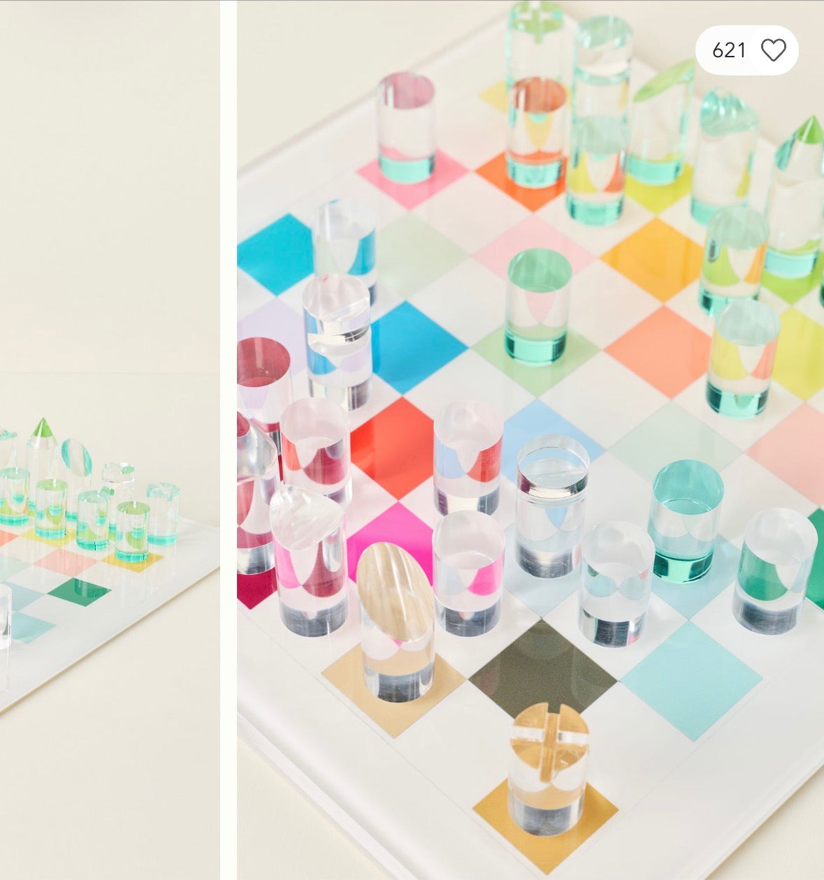 Checkerboard Colors Acrylic Chess - nicolettemayer.com