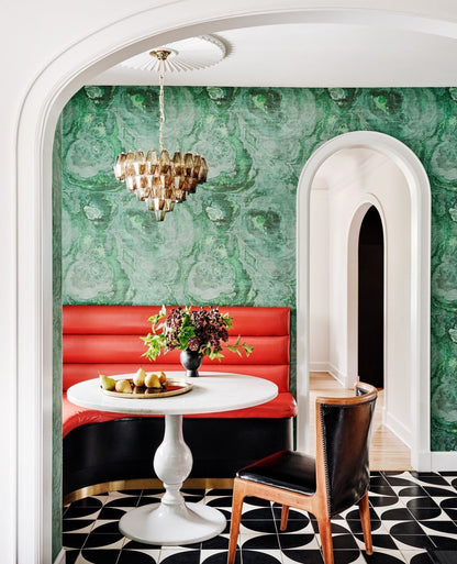Agate Malachite Wallpaper, Per Yard
