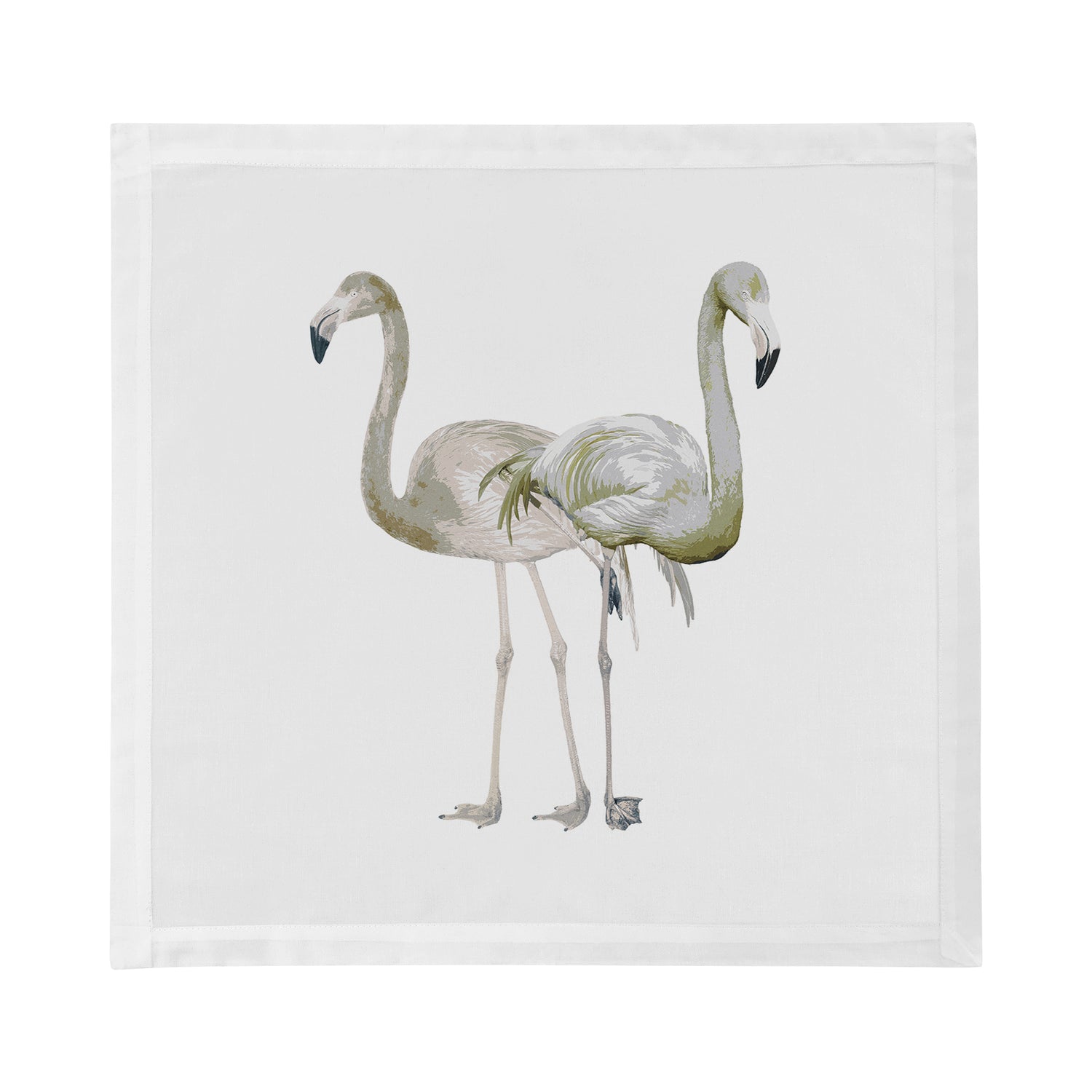 Flamingos in the Mirror Belize Cotton Sateen Dinner Napkins - nicolettemayer.com