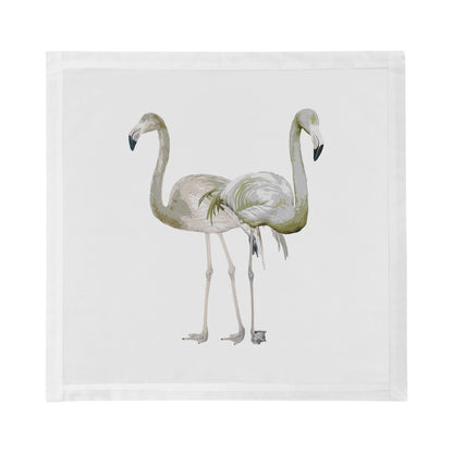 Flamingos in the Mirror Belize Cotton Sateen Dinner Napkins - nicolettemayer.com
