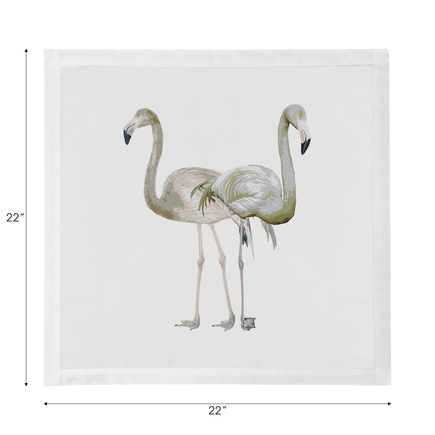 Flamingos in the Mirror Belize Cotton Sateen Dinner Napkins - nicolettemayer.com