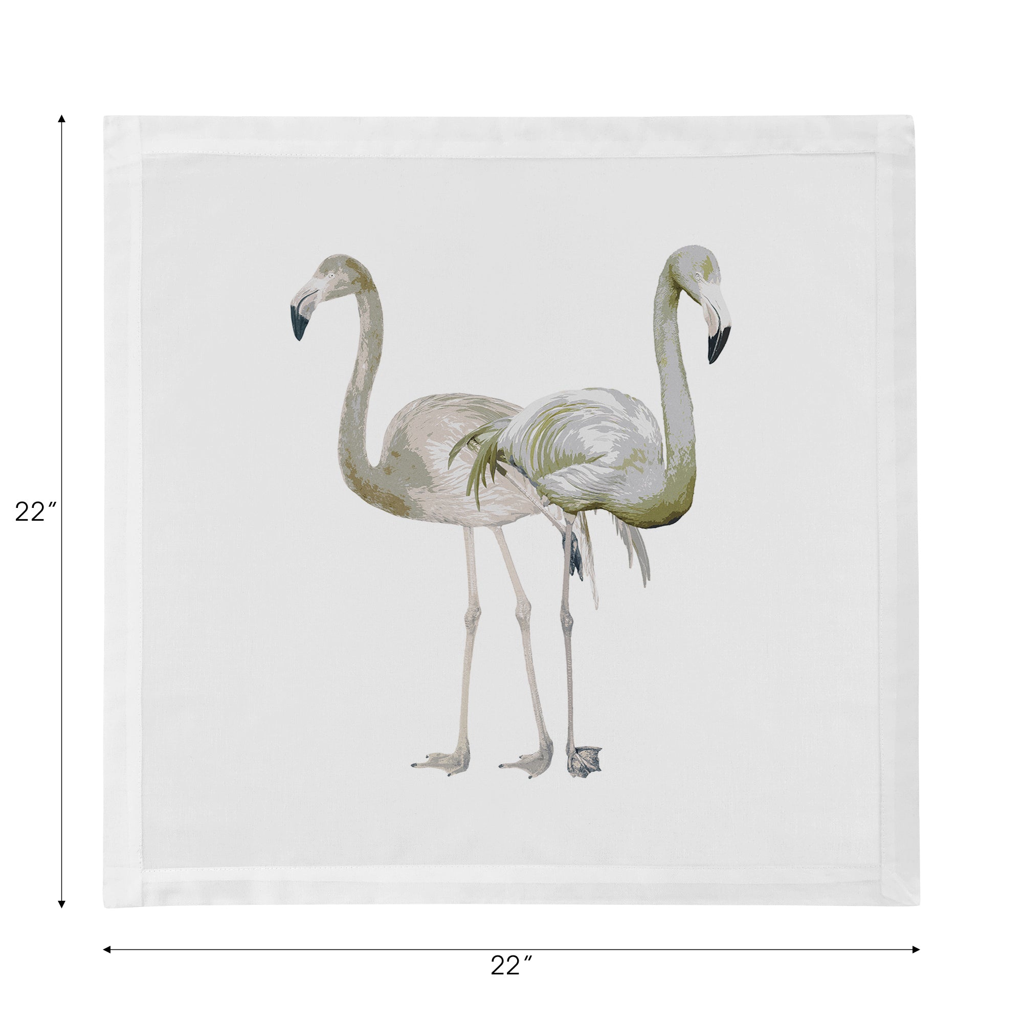 Flamingos in the Mirror Belize Cotton Sateen Dinner Napkins - nicolettemayer.com