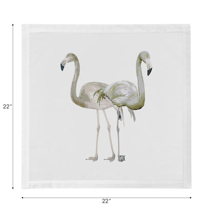 Flamingos in the Mirror Belize Cotton Sateen Dinner Napkins - nicolettemayer.com