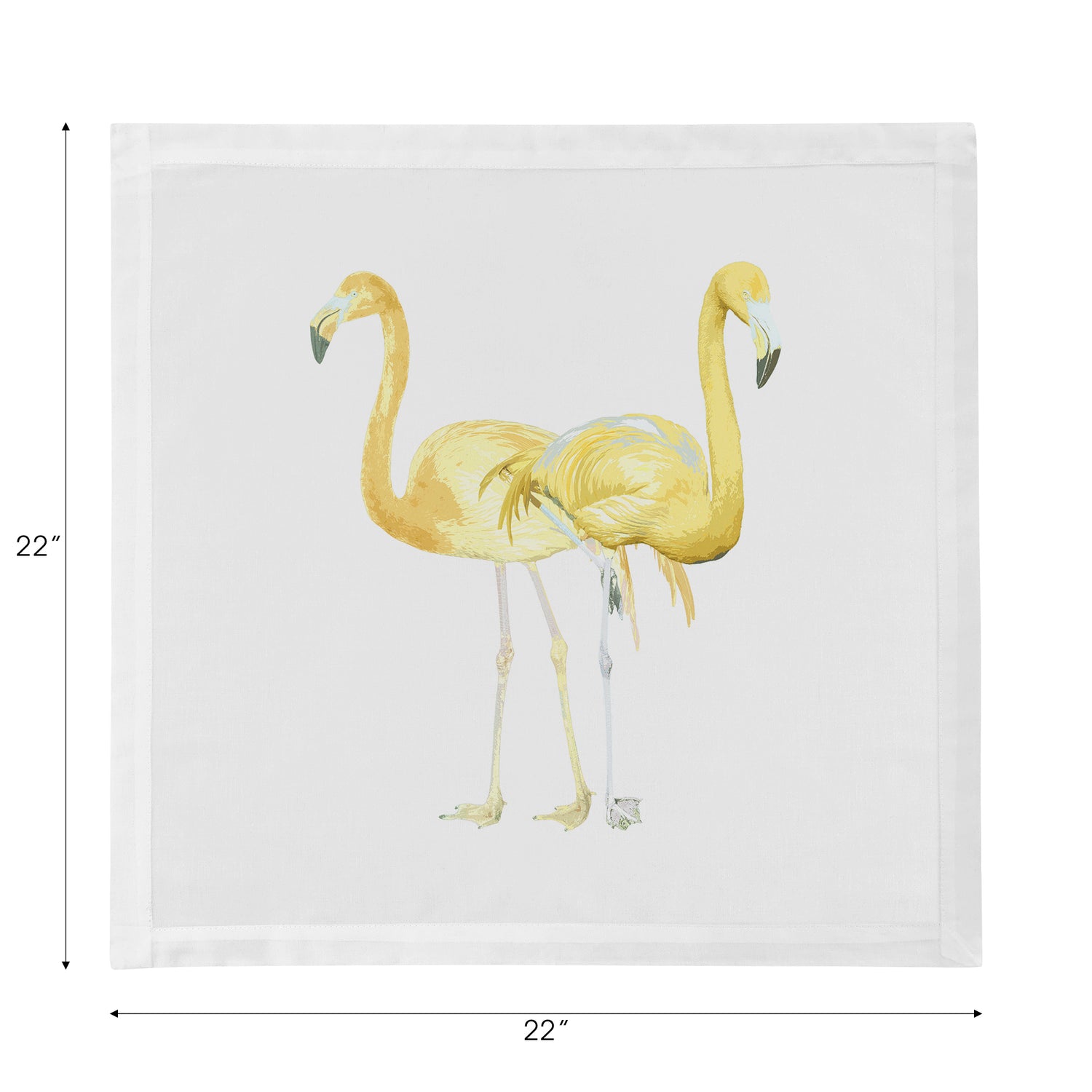 Flamingos in the Mirror Golden Cotton Sateen Dinner Napkins - nicolettemayer.com