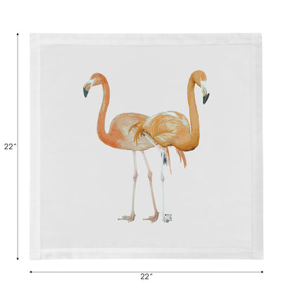 Flamingos in the Mirror Granada Cotton Sateen Dinner Napkins - nicolettemayer.com
