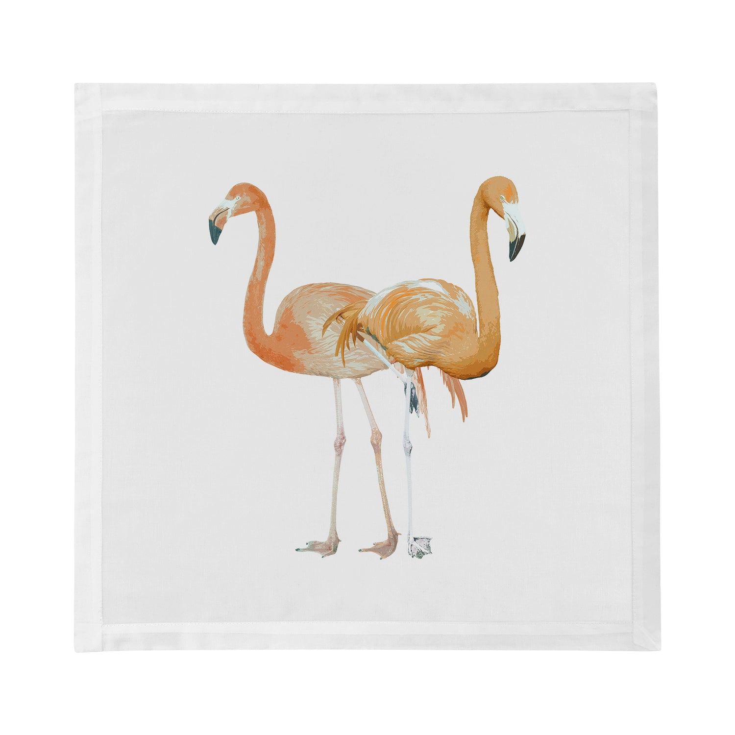 Flamingos in the Mirror Granada Cotton Sateen Dinner Napkins - nicolettemayer.com