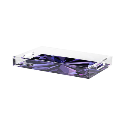 Facets Acrylic Rectangle Decorative Tray, by Nicolette Mayer 