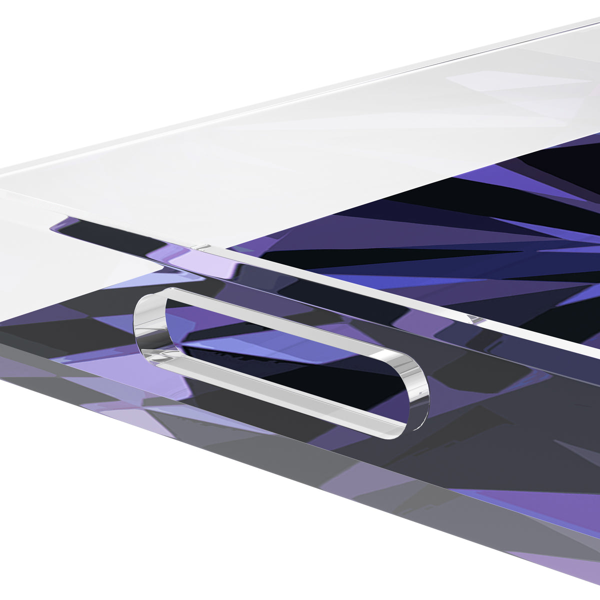 Facets Acrylic Rectangle Decorative Tray, by Nicolette Mayer 