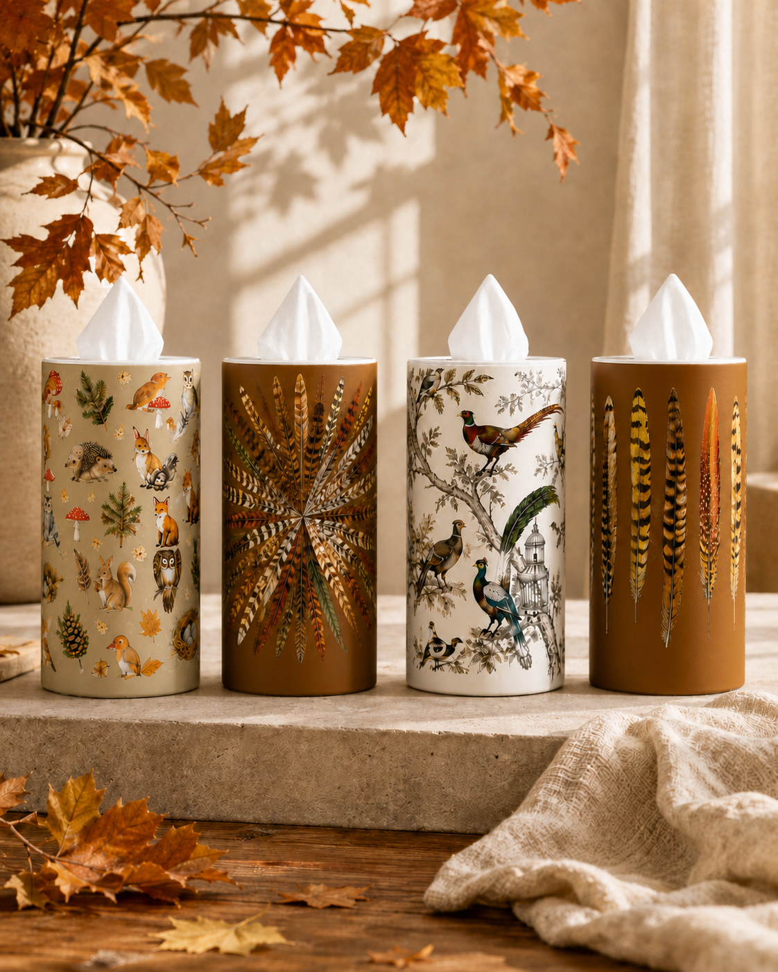 Fall Tissue Boxes - Set of 4