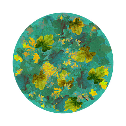 Fallen Leaves Peacock 16&quot; Round Pebble Placemats, Set of 4 - nicolettemayer.com
