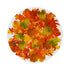 Fallen Leaves White 16" Round Pebble Placemats, Set of 4 - nicolettemayer.com
