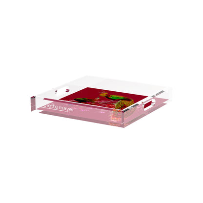 Family Pheasants Pinot 12X12 Acrylic Tray - nicolettemayer.com
