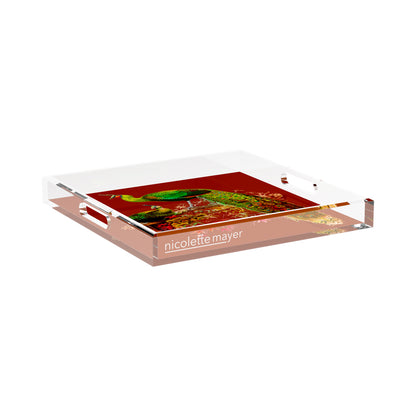 Family Pheasants Rust 15X15 Acrylic Tray - nicolettemayer.com
