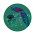 Family Pheasants Peacock 16" Round Pebble Placemats, Set of 4 - nicolettemayer.com
