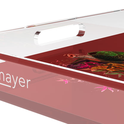 Family Pheasants Maple 18X18 Acrylic Tray - nicolettemayer.com
