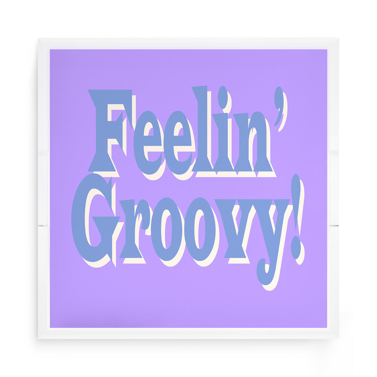 Feelin Groovy Purple Blue Celadon Acrylic Decorative Tray, 15 x 15 in. by Nicolette Mayer 