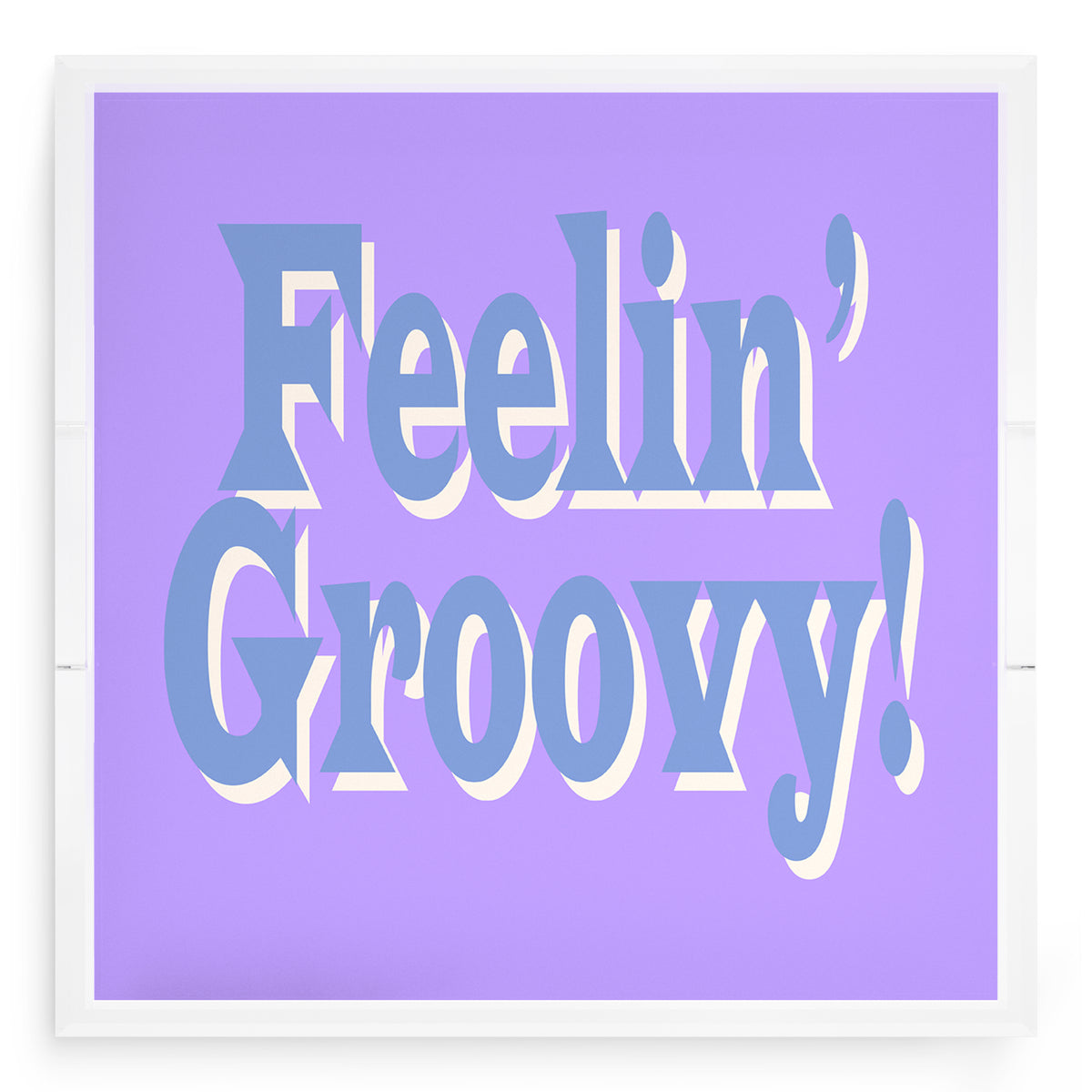 Feelin Groovy Purple Blue Celadon Acrylic Decorative Tray, 18 x 18 in. by Nicolette Mayer 