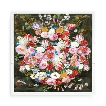 Festoon Flowers Acrylic Decorative Tray, 12 x 12 in. by Nicolette Mayer 